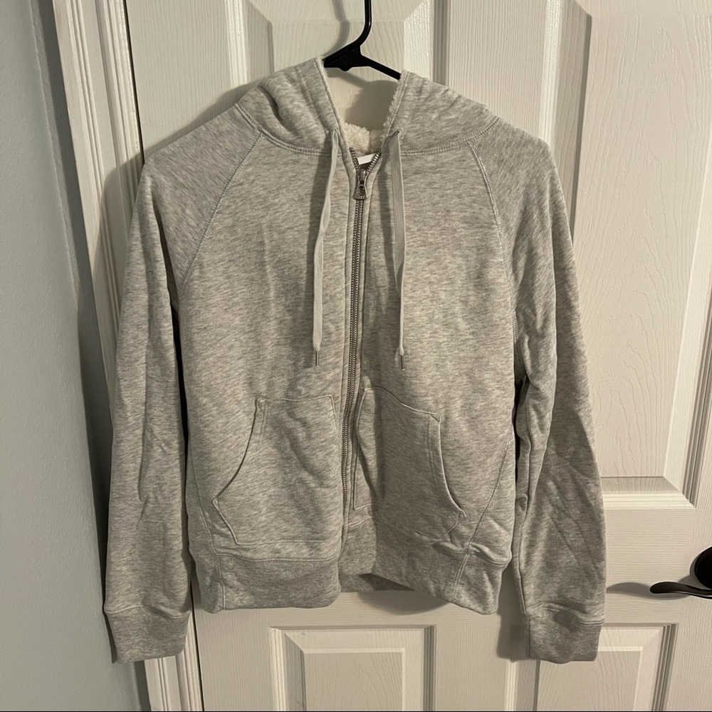Gap Sherpa Lined Jacket, Gray, Size S - Picture 2 of 5